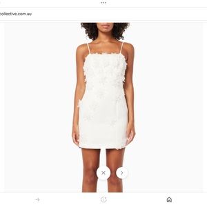 Elliatt White Ruffled Sheath Mini Dress